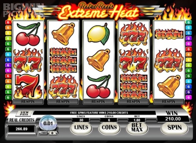 Огненный автомат «Retro Reels Extreme Heat» в casino Rox